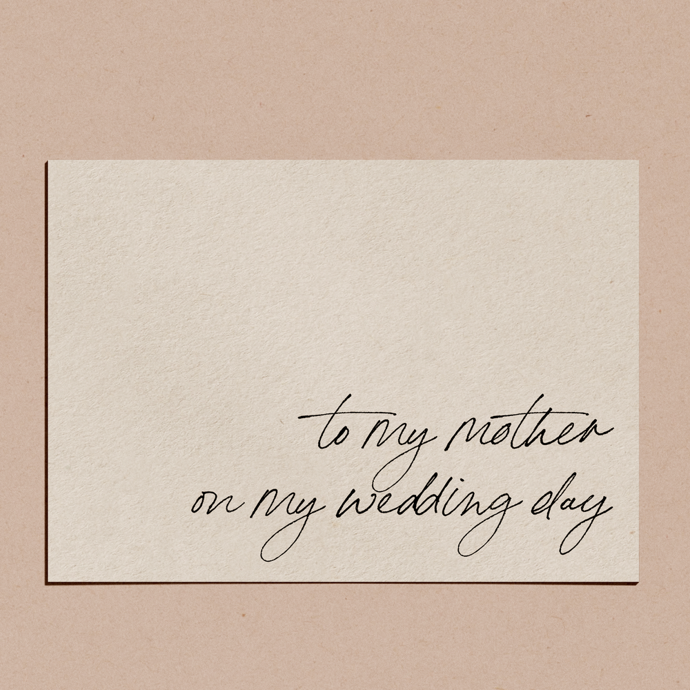 'To My Mother on My Wedding Day' | Card