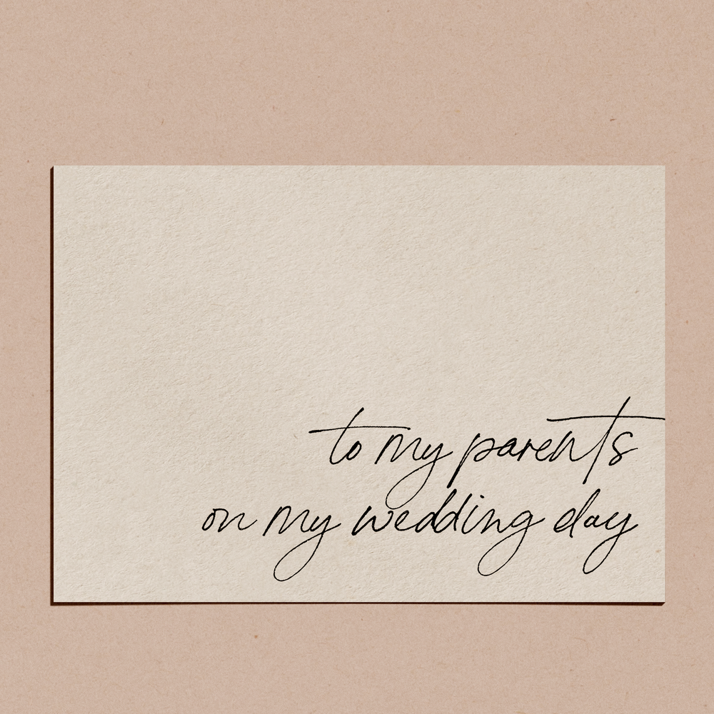 'To My Parents on My Wedding Day' | Card